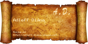 Adleff Diána névjegykártya