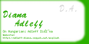 diana adleff business card
